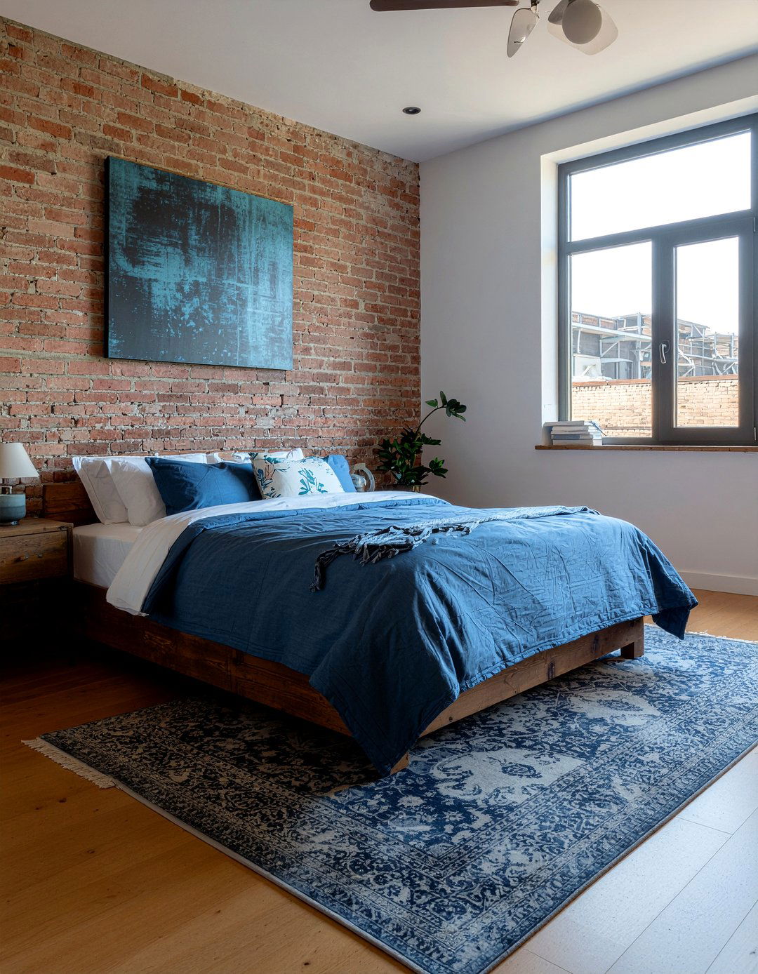 Denim blue casual bedding - 30 bedroom blue bedding ideas