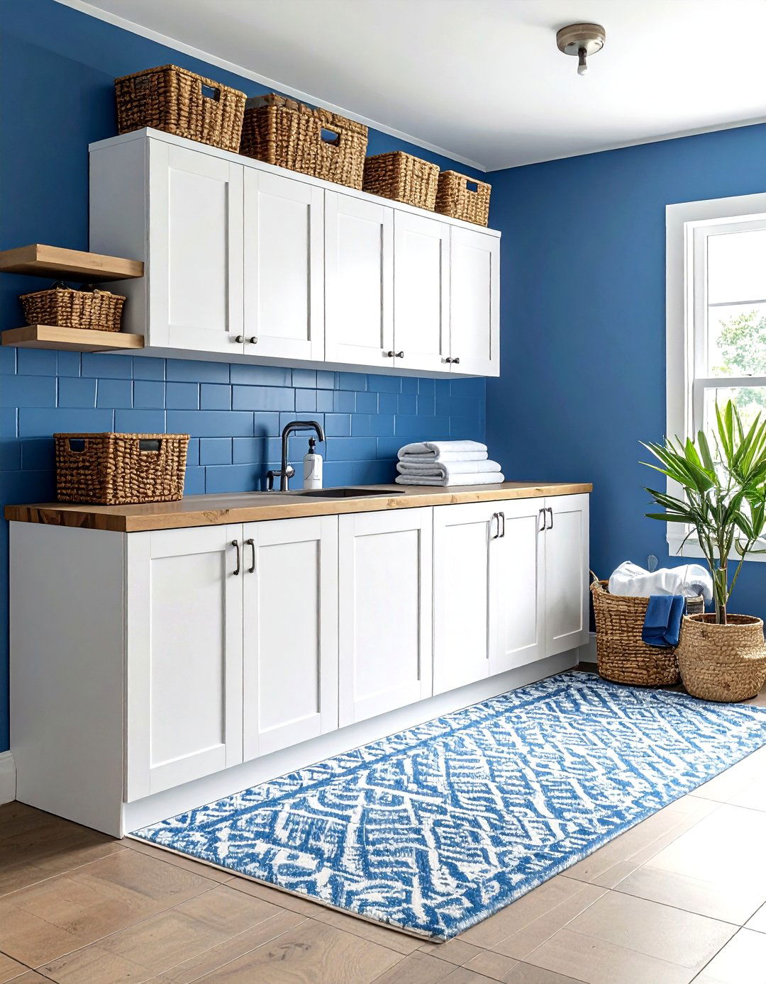 Denim blue laundry room - 30 cool paint color ideas