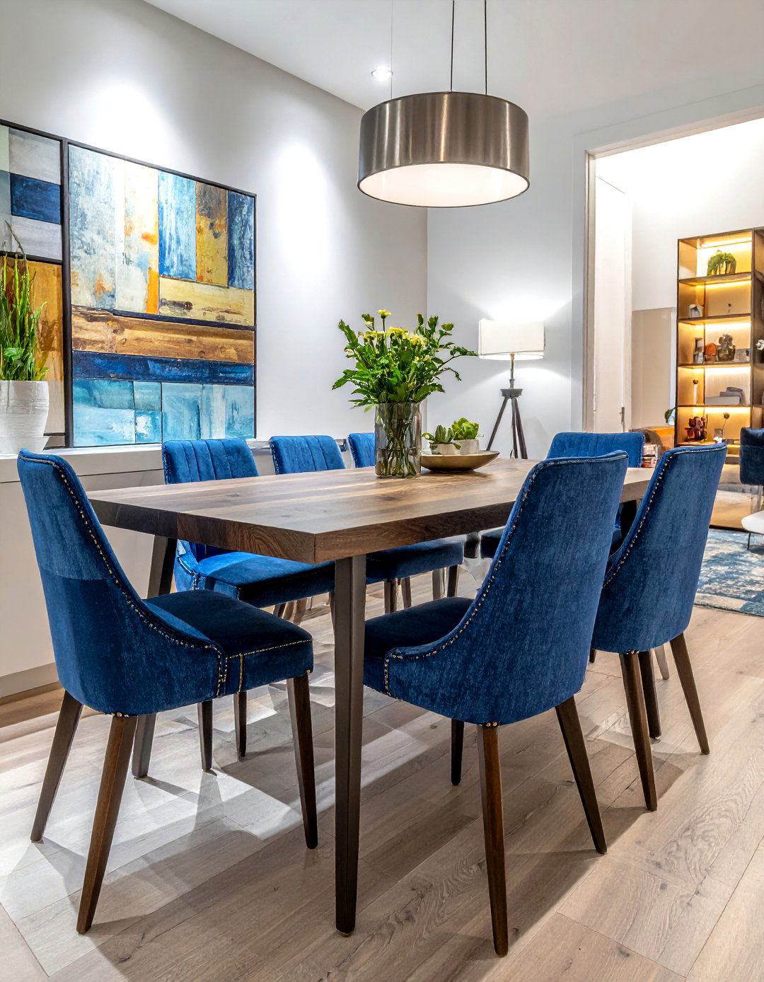 Denim upholstery fabric - 30 upcycled dining room ideas