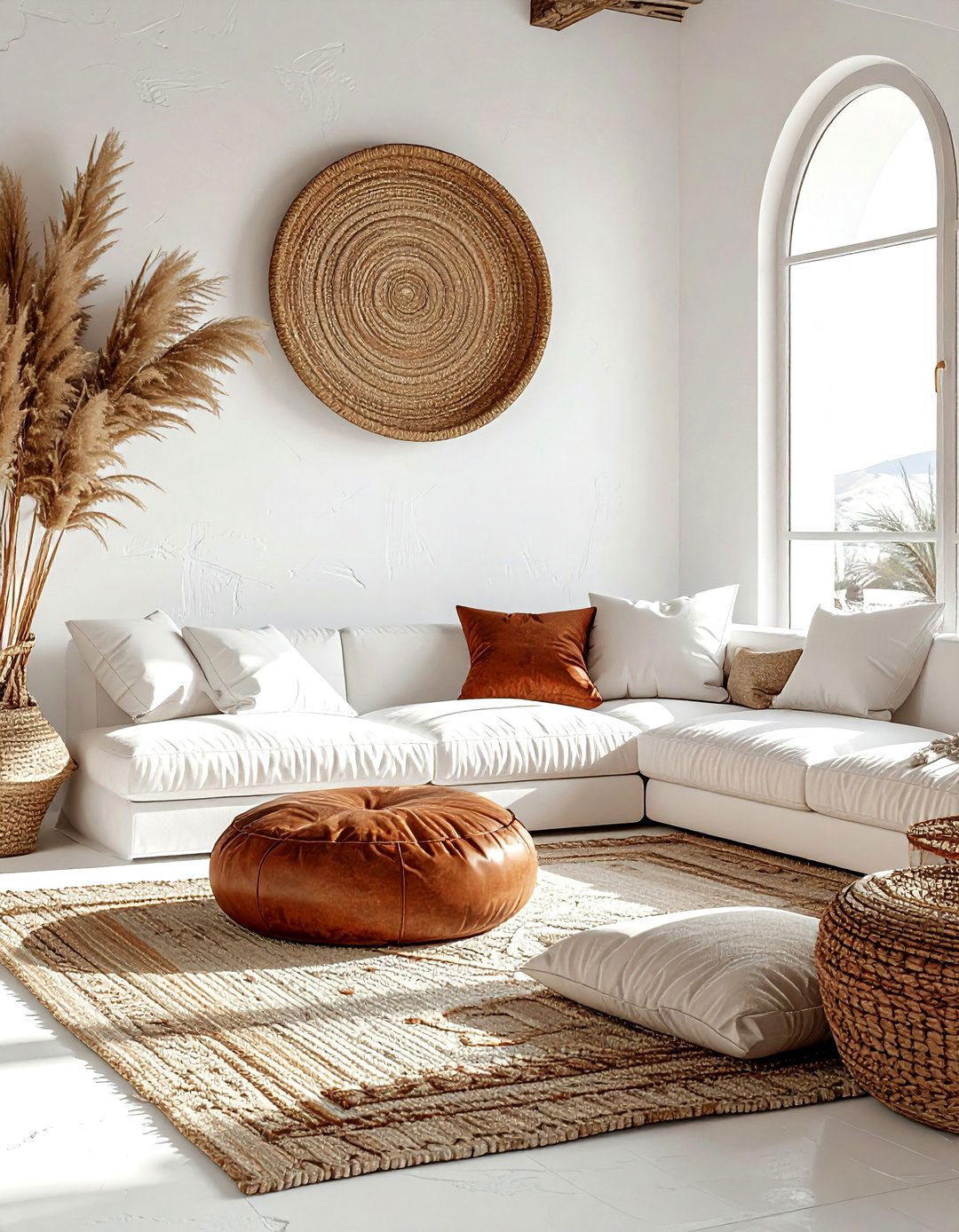 Desert Boho White Living Room - 30 bohemian white living room ideas