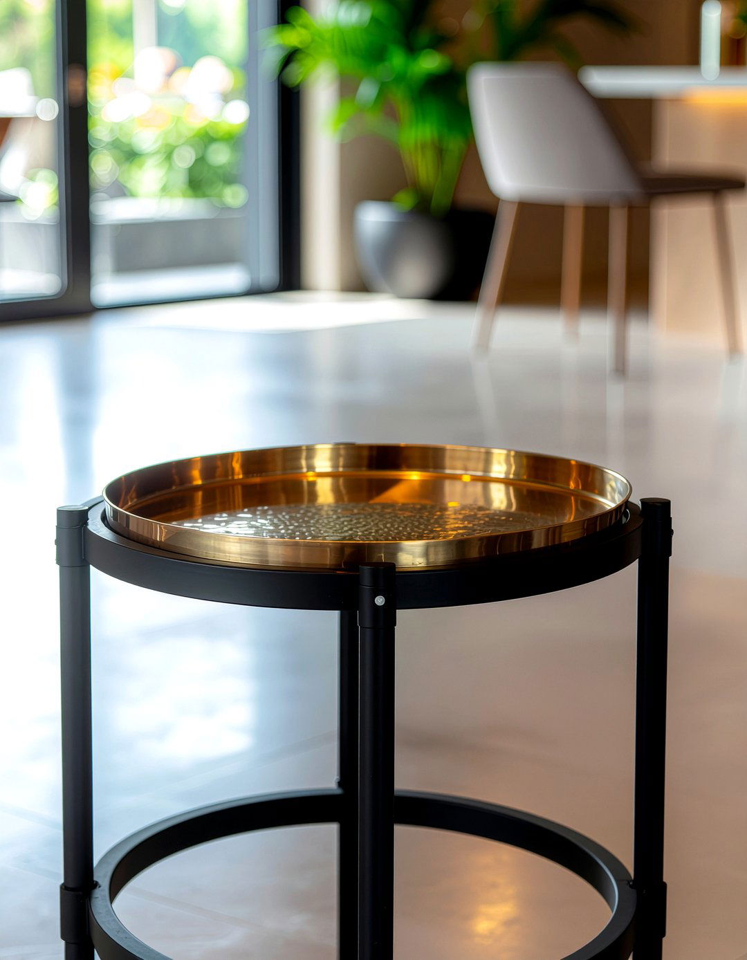 Designer Tray With Simple Bar Cart - 30 dining room high-low mixing ideas