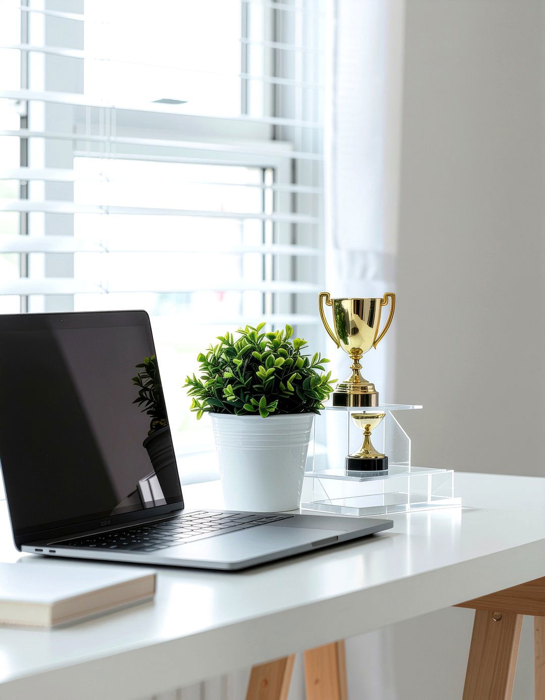 Desk trophy riser - 30 bedroom award display ideas