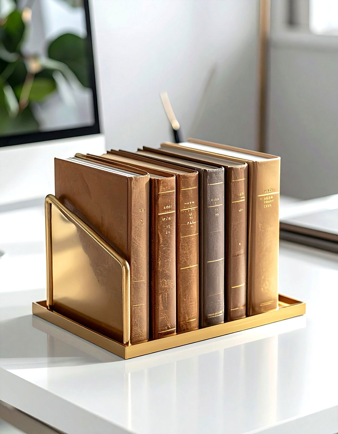 Desktop book organizer - 30 book decor ideas_1
