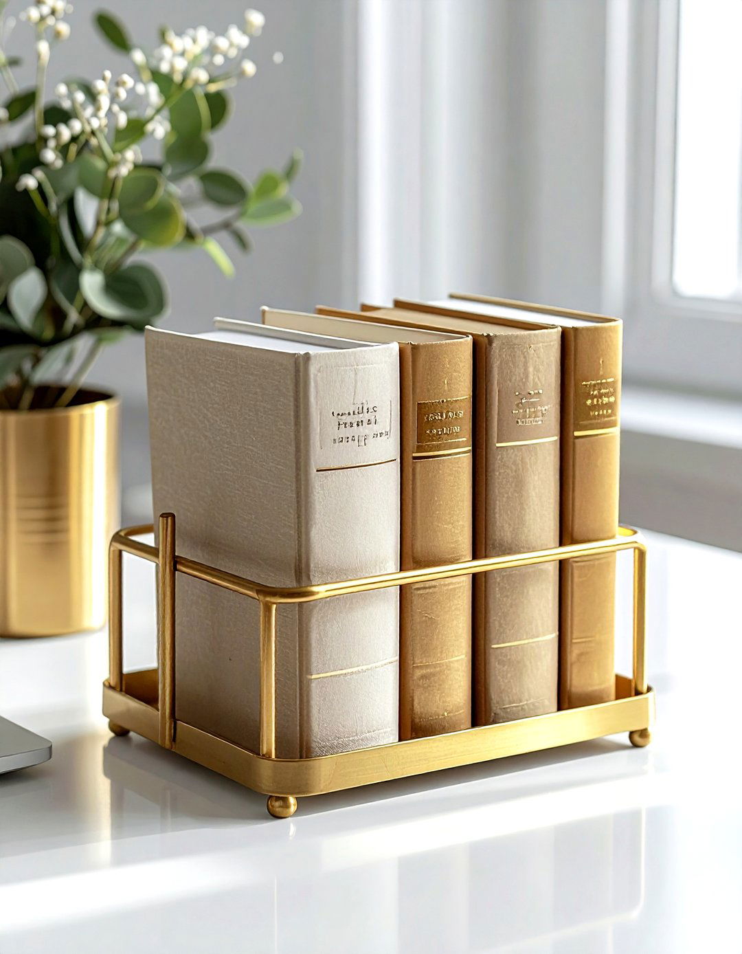 Desktop book organizer - 30 book decor ideas