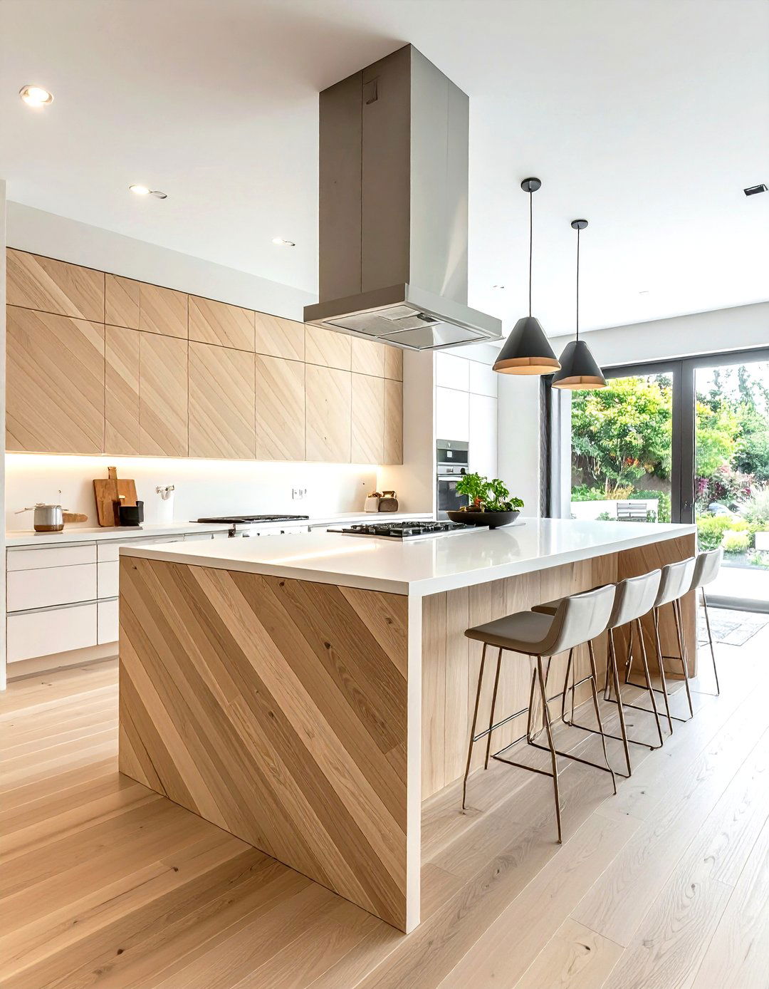 Diagonal pattern tongue and groove kitchen - 30 kitchen tongue and groove ceiling ideas