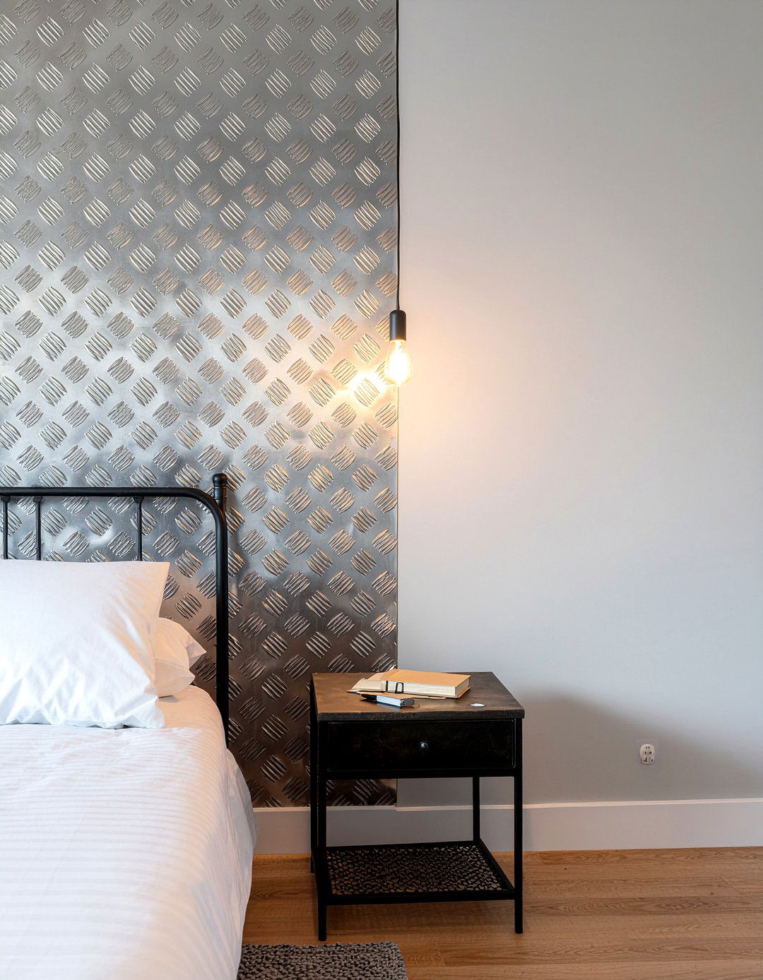 Diamond Plate Wall - 30 race car bedroom ideas