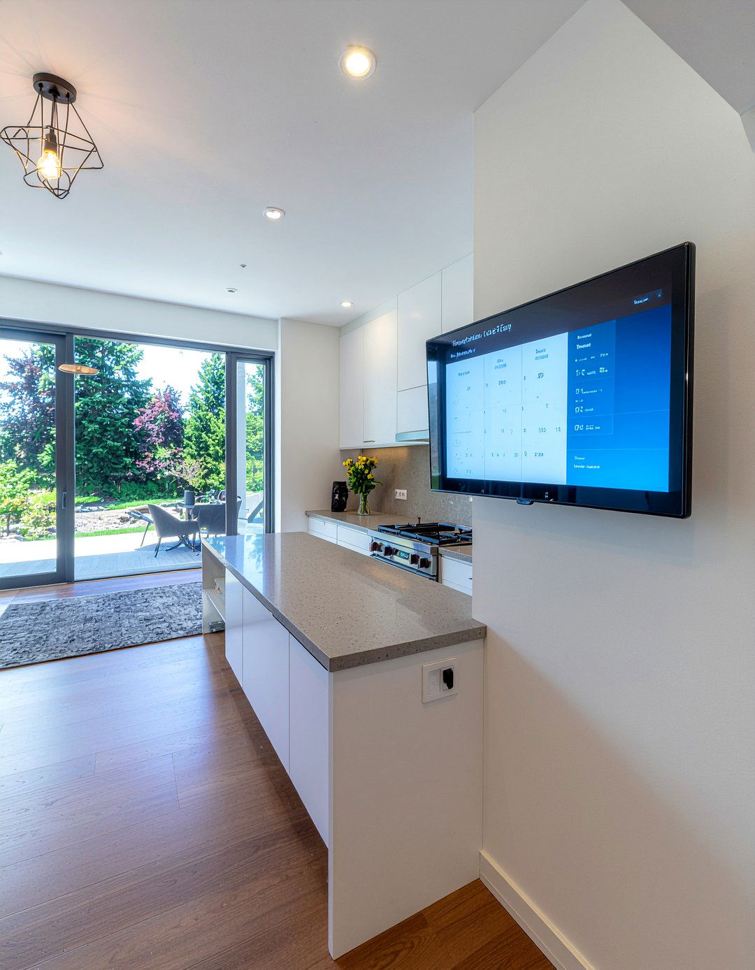 Digital Screen Display - 30 kitchen command center ideas