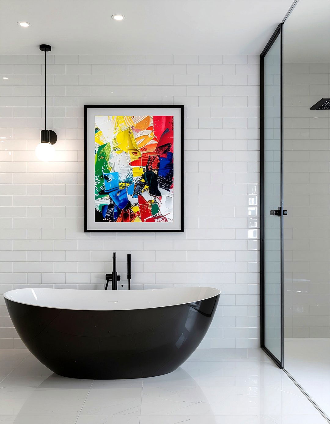 Digital art frame - 30 bathroom entertainment ideas