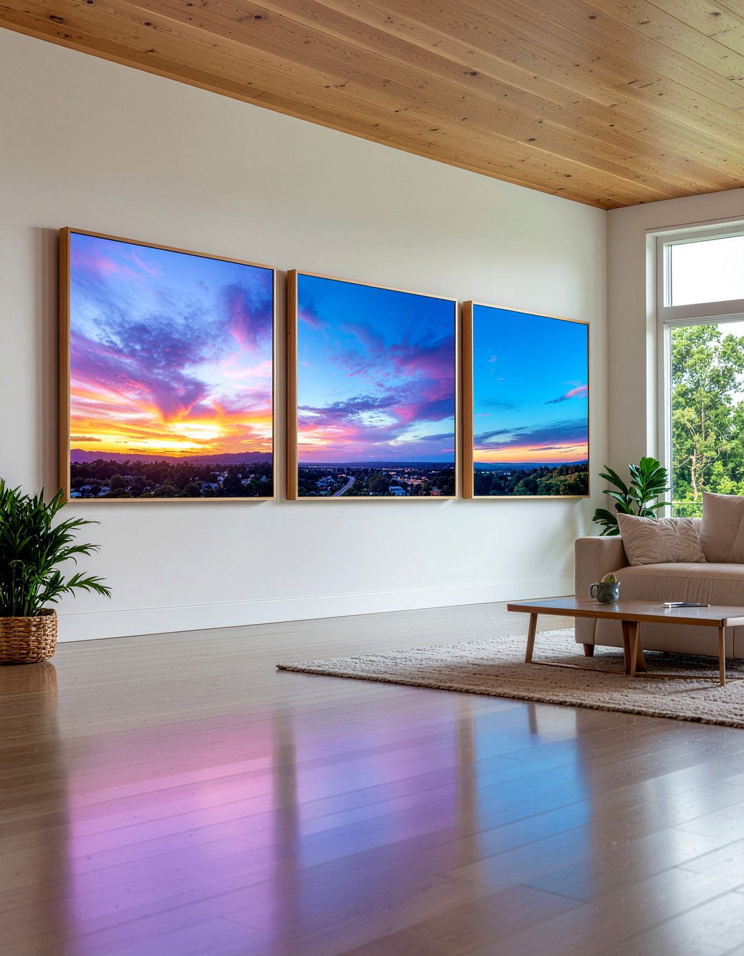 Digital photo frame wall - 30 living room photo displays