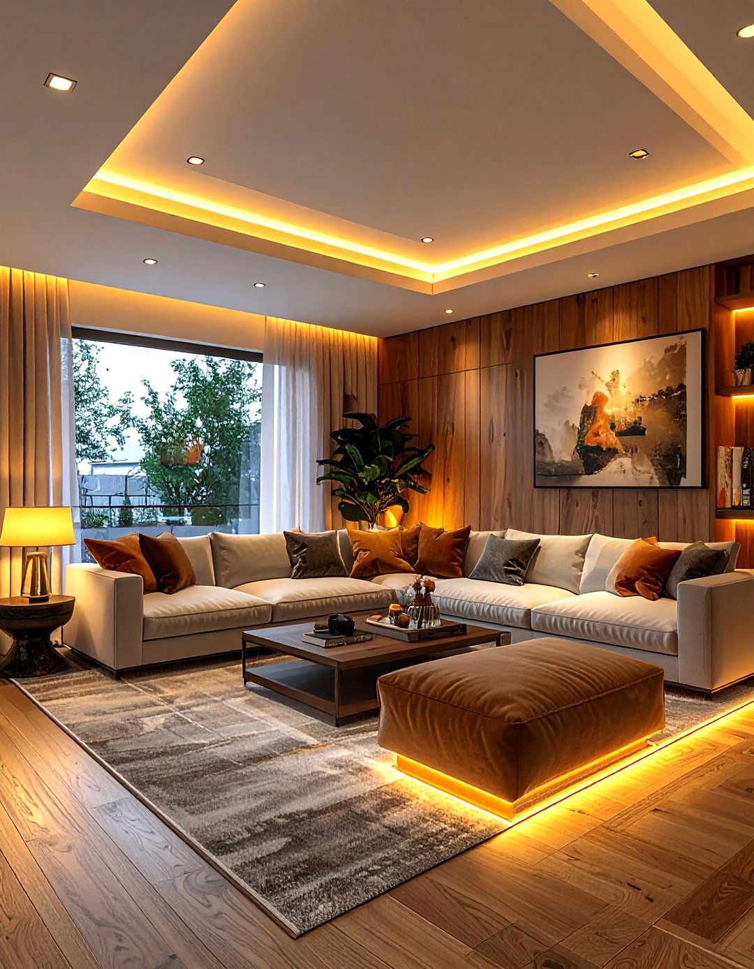 Dimmable LED Pot Lights - 30 living room recessed lighting ideas