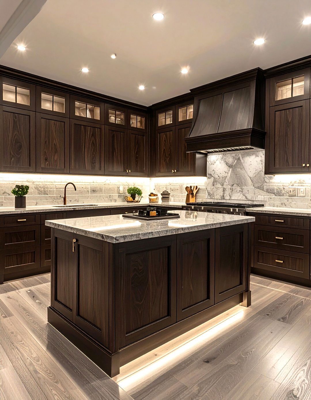 Dimmable LED puck lights - 30 kitchen LED lighting ideas