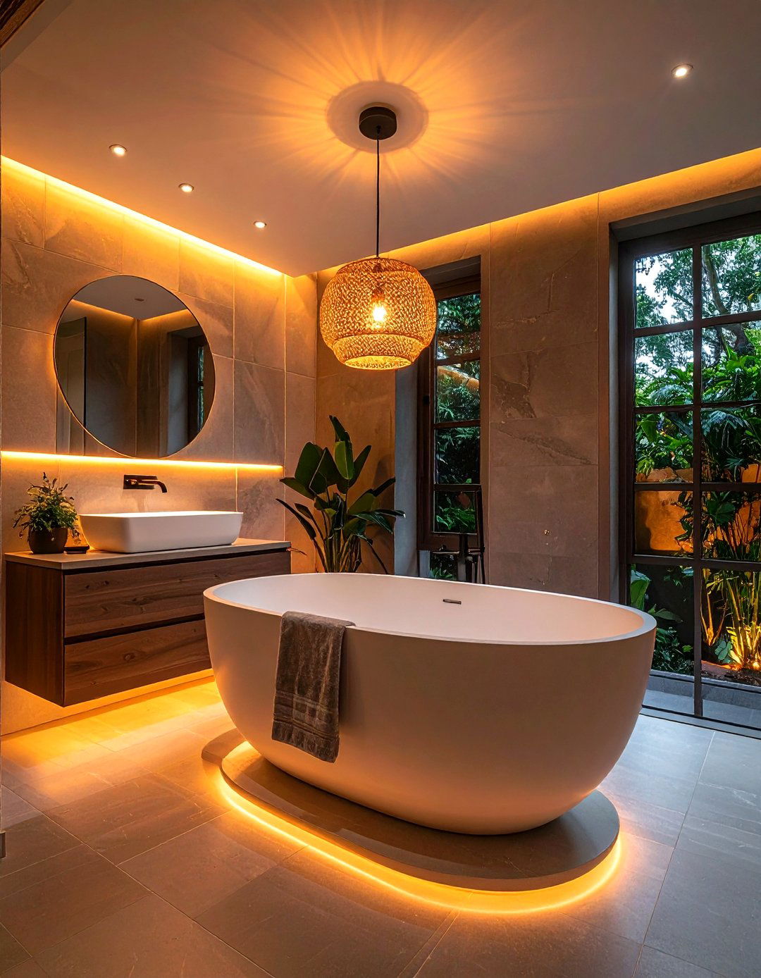 Dimmer switch lighting - 30 bathroom wellness ideas