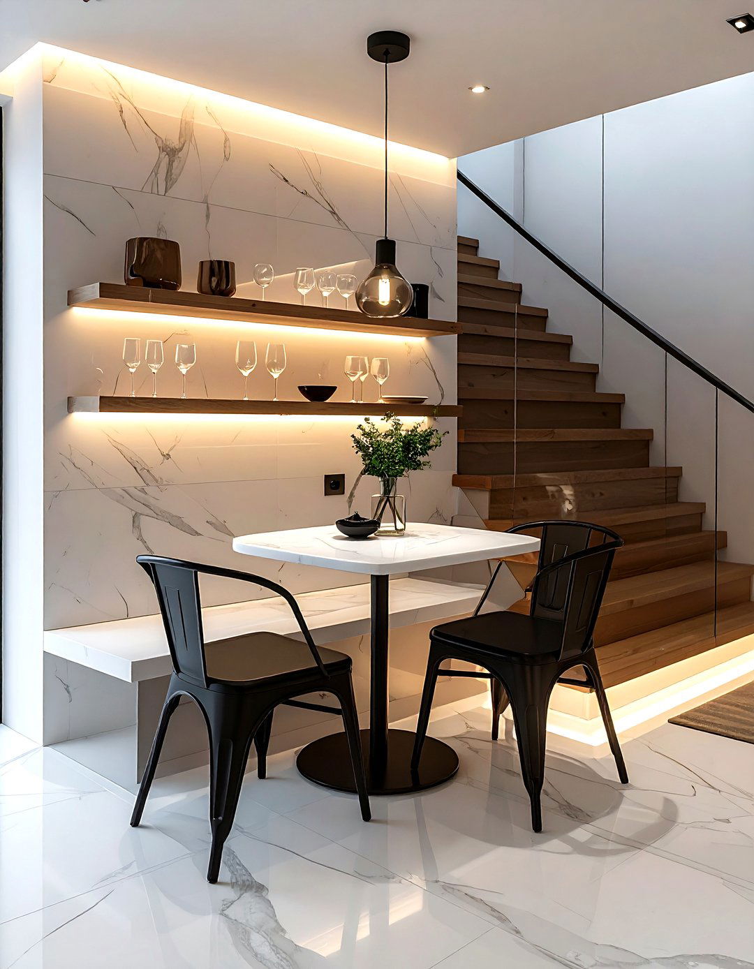 Dining Area Under Stairs - 30 oddly shaped dining room ideas