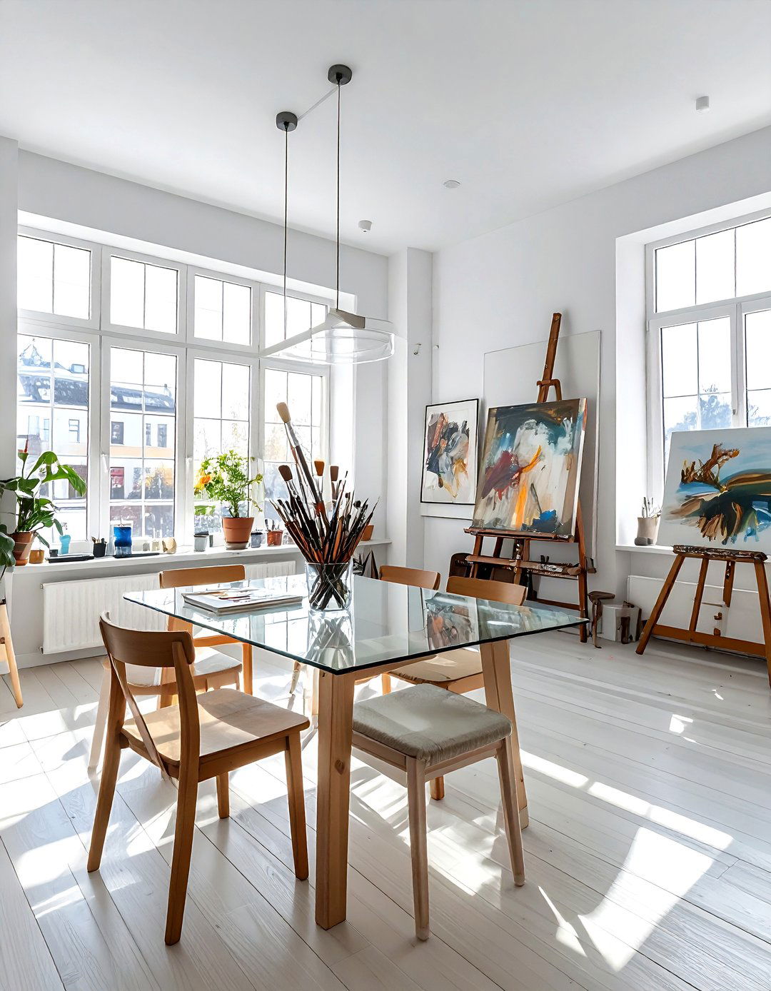 Dining Room Art Studio - 30 convertible dining room ideas