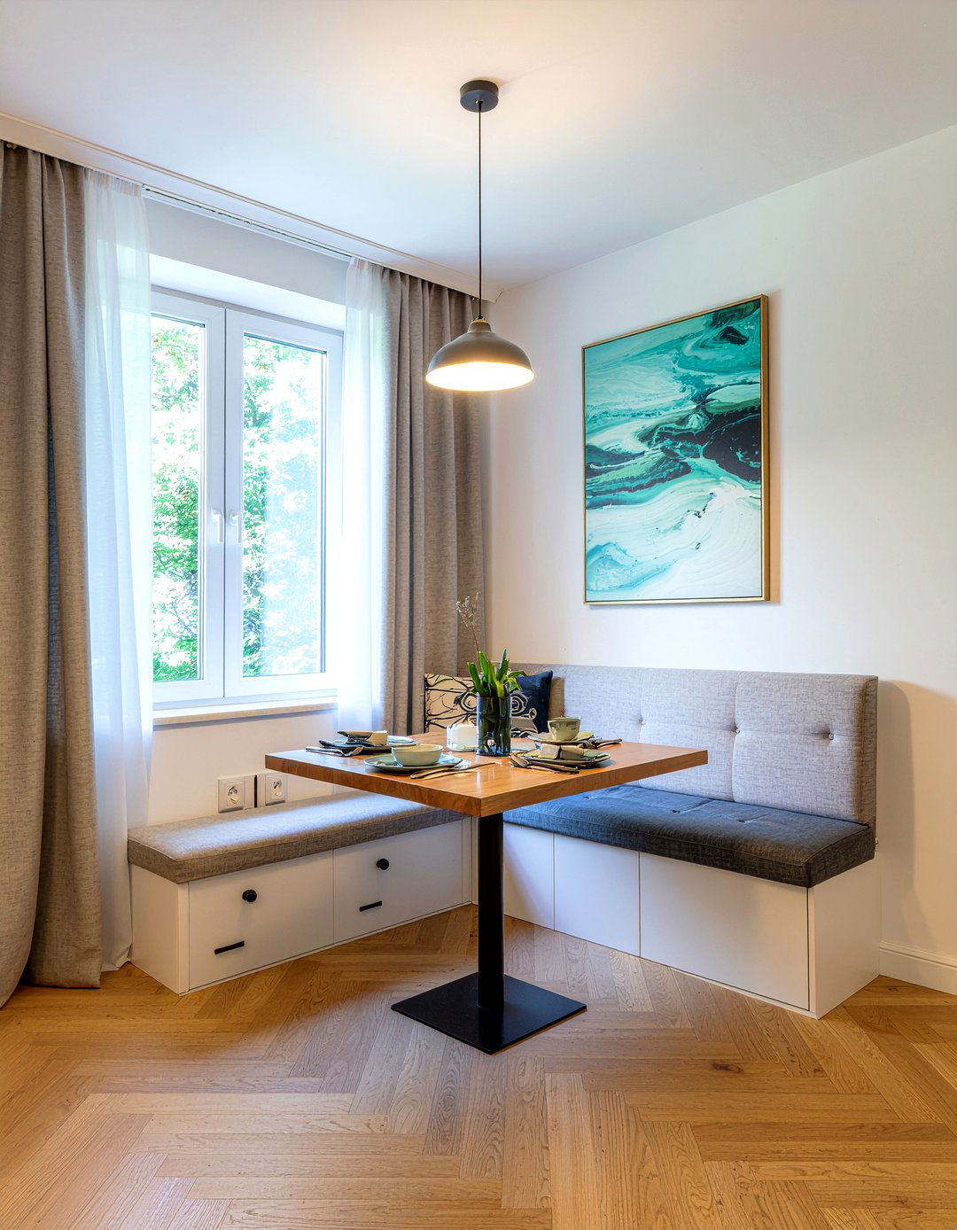 Dining Room Banquette Seating - 30 multi-purpose dining room ideas