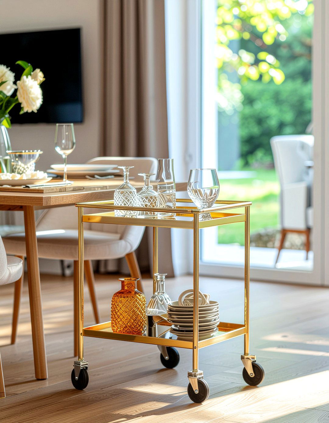 Dining Room Bar Cart Setup - 30 dining room planning ideas