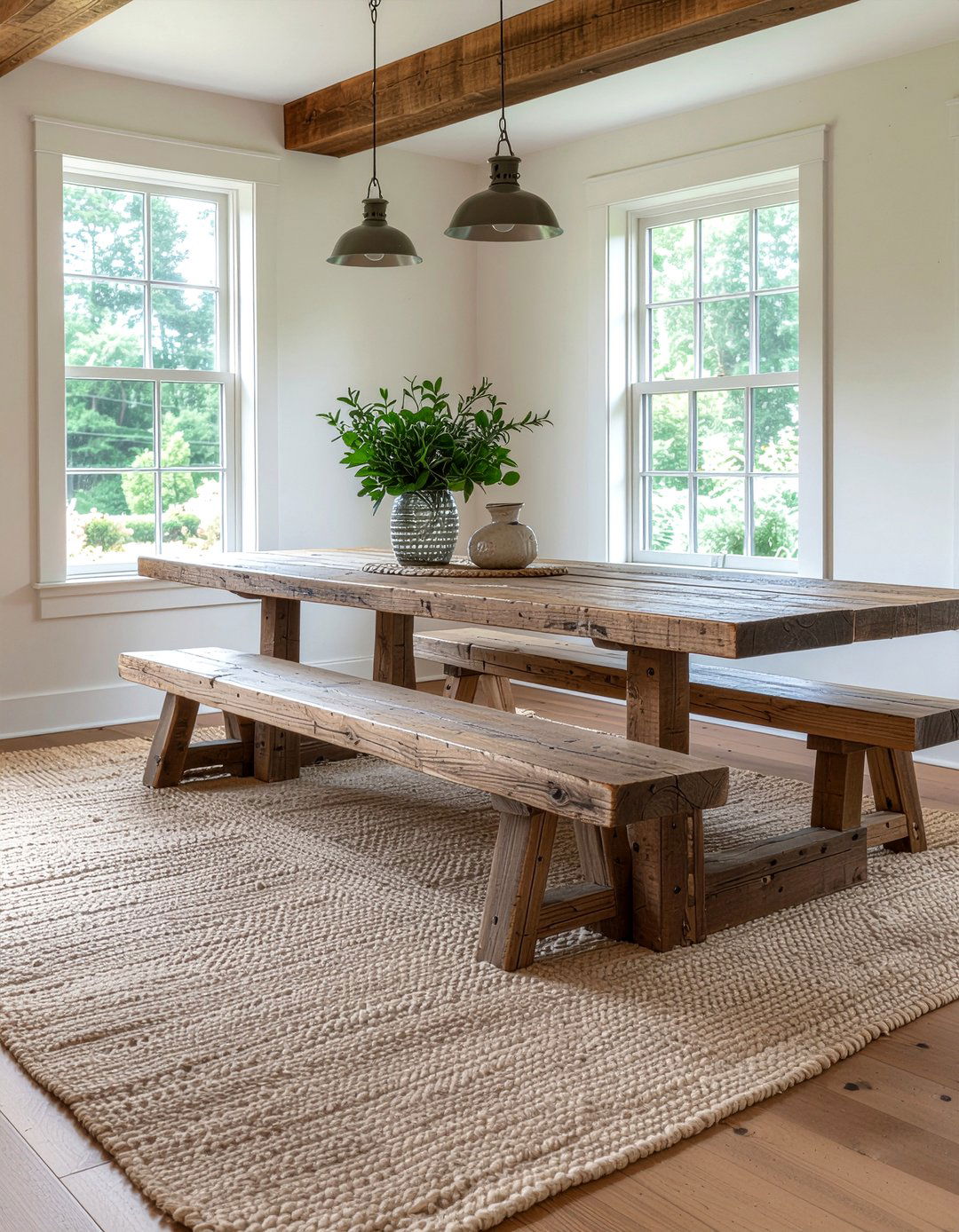 Dining Room Bench Seating - 30 farmhouse dining room ideas