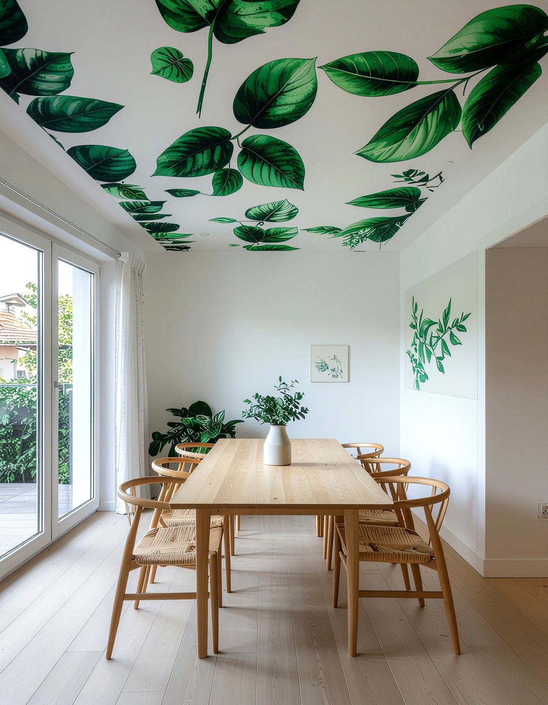 Dining Room Ceiling Wallpaper - 30 dining room visual interest ideas