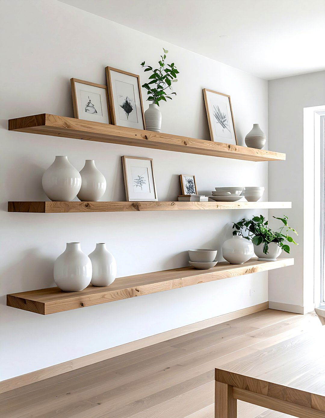 Dining Room Floating Shelves - 30 quick dining room update ideas