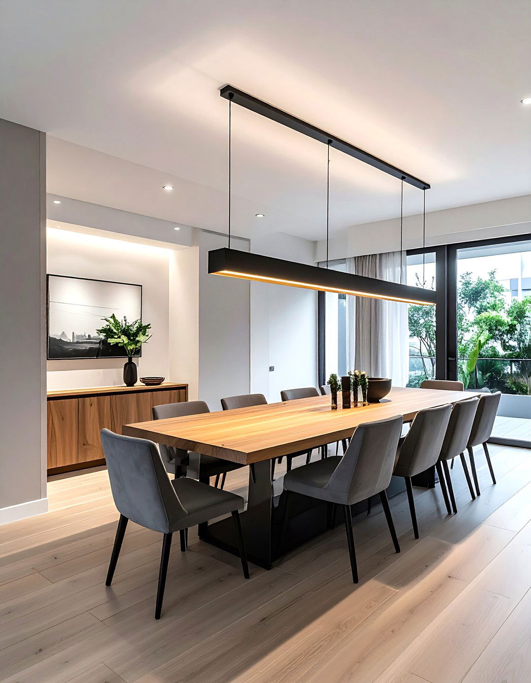 Dining Room Linear Light - 30 statement lighting ideas