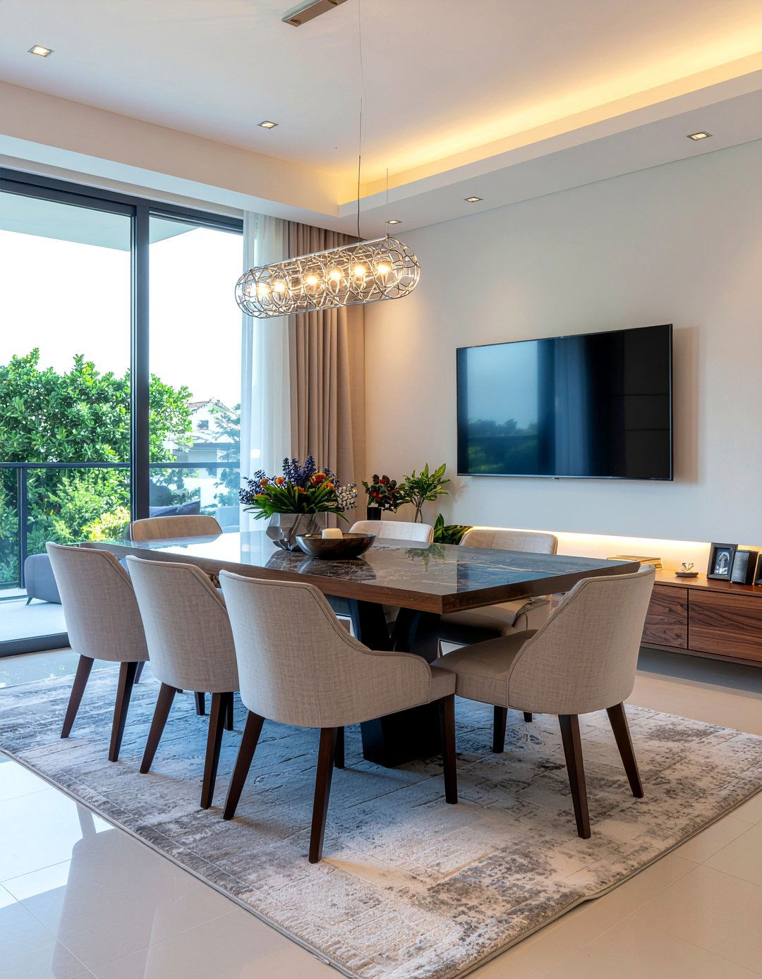 Dining Room Media Center - 30 dual-purpose dining room ideas