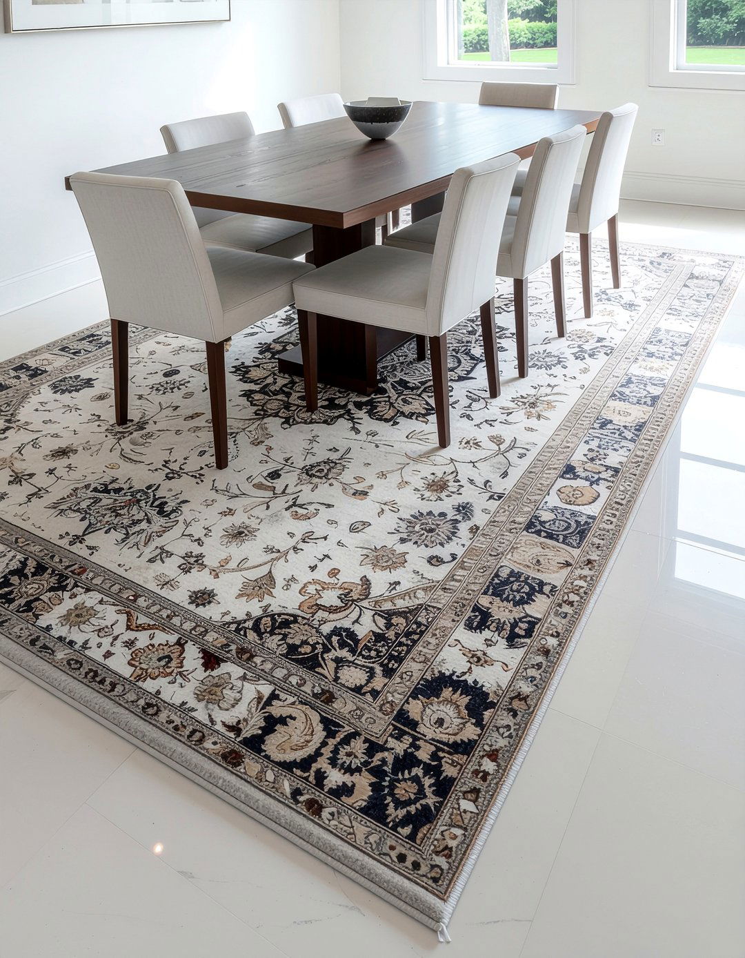 Dining Room Rug - 30 dining room furniture layout ideas