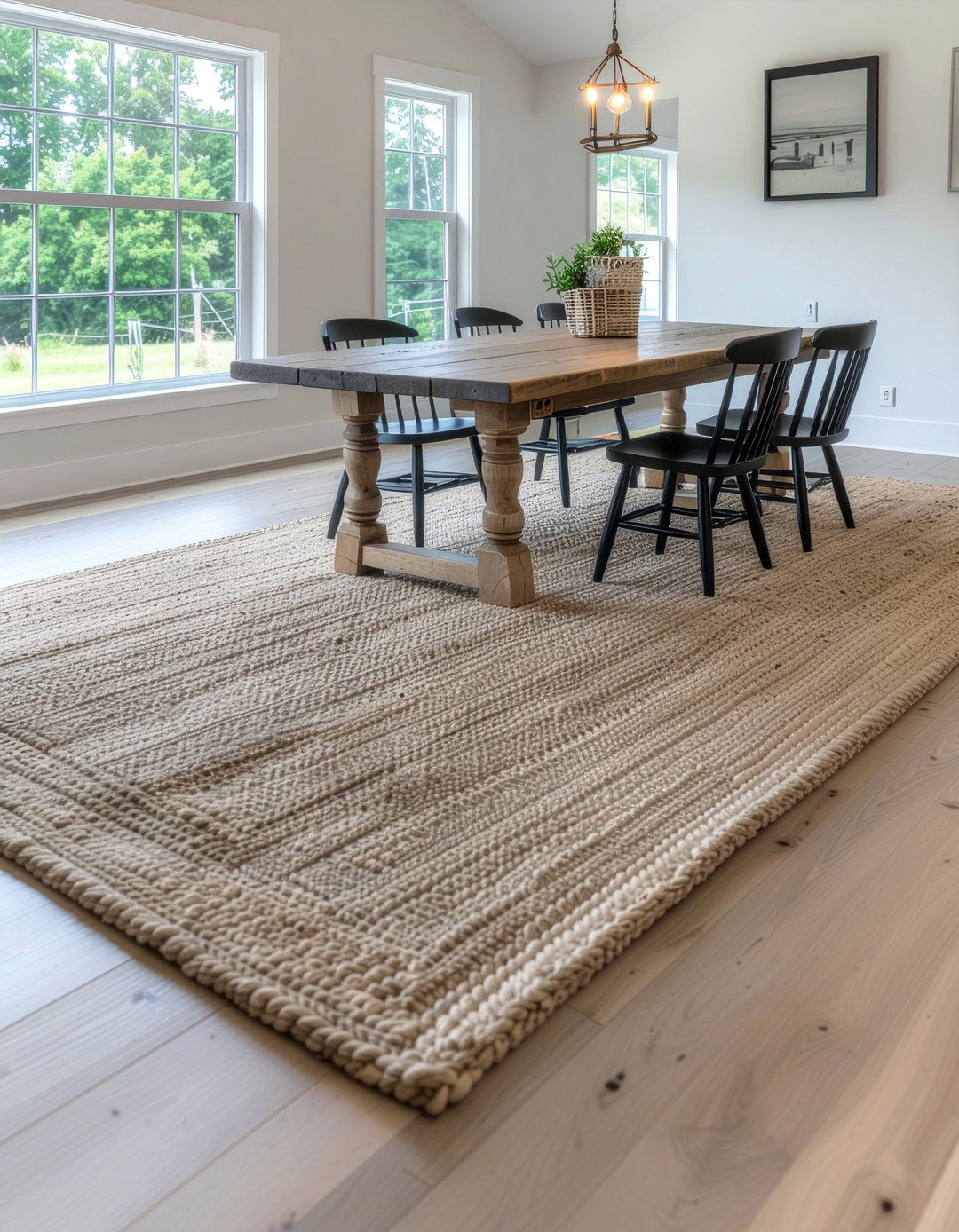 Dining Room Rug Size Guide - 30 dining room scale ideas