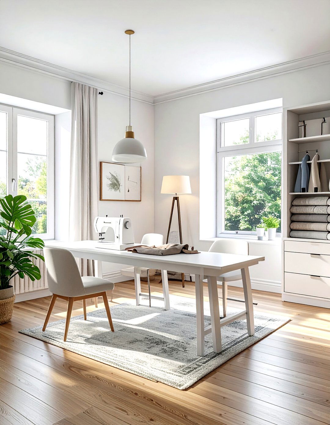 Dining Room Sewing Space - 30 multi-use dining room ideas