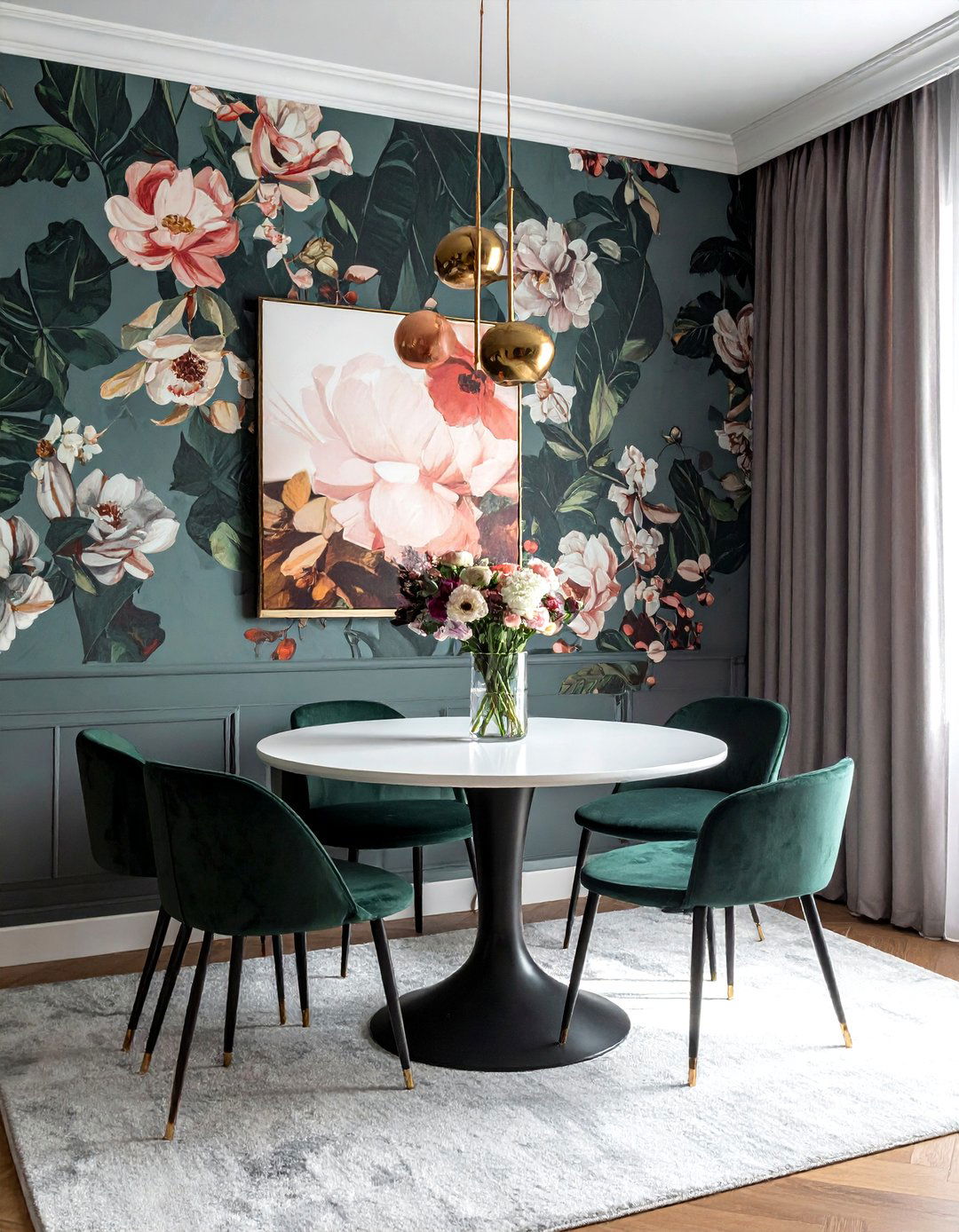 Dining Room Wallpaper Accent Wall - 30 transformed dining room ideas