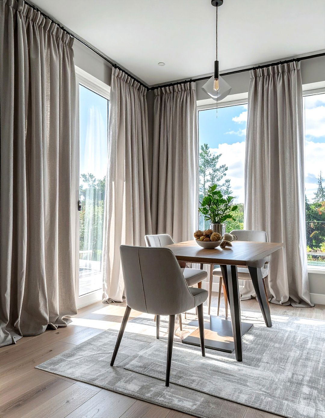 Dining Room Window Curtains - 30 quick dining room update ideas