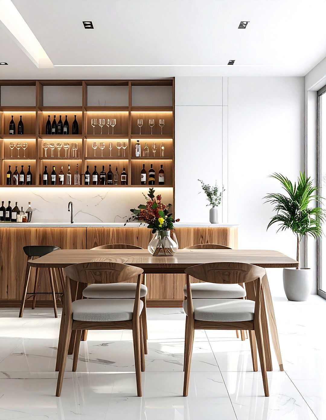 Dining Room With Bar Cabinet - 30 dining room space planning ideas