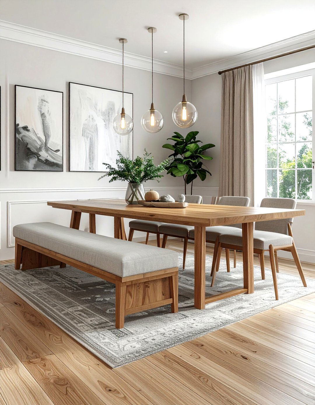 Dining Room With Bench - 30 model home dining room ideas