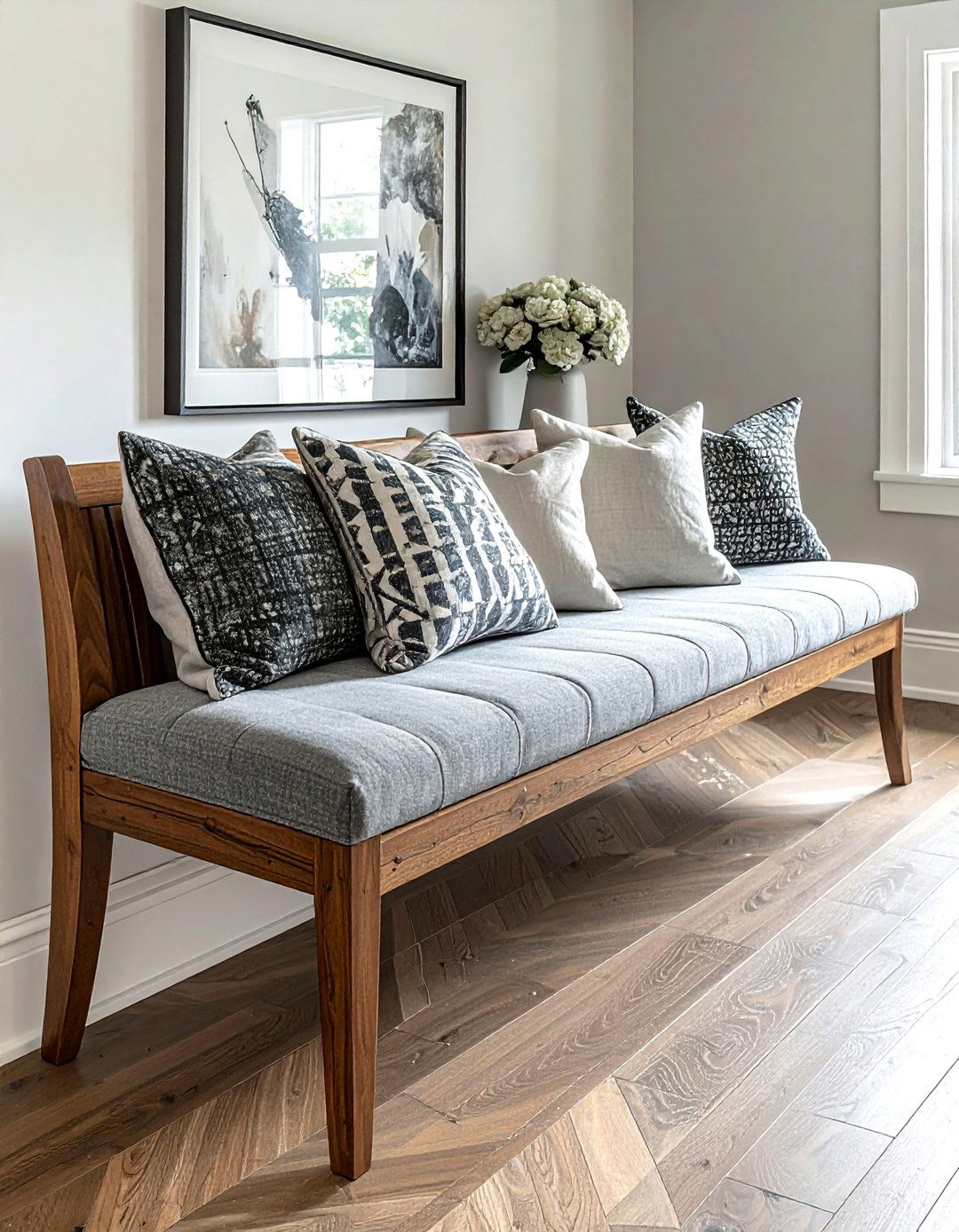 Dining Table Bench - 30 modern classic dining room ideas