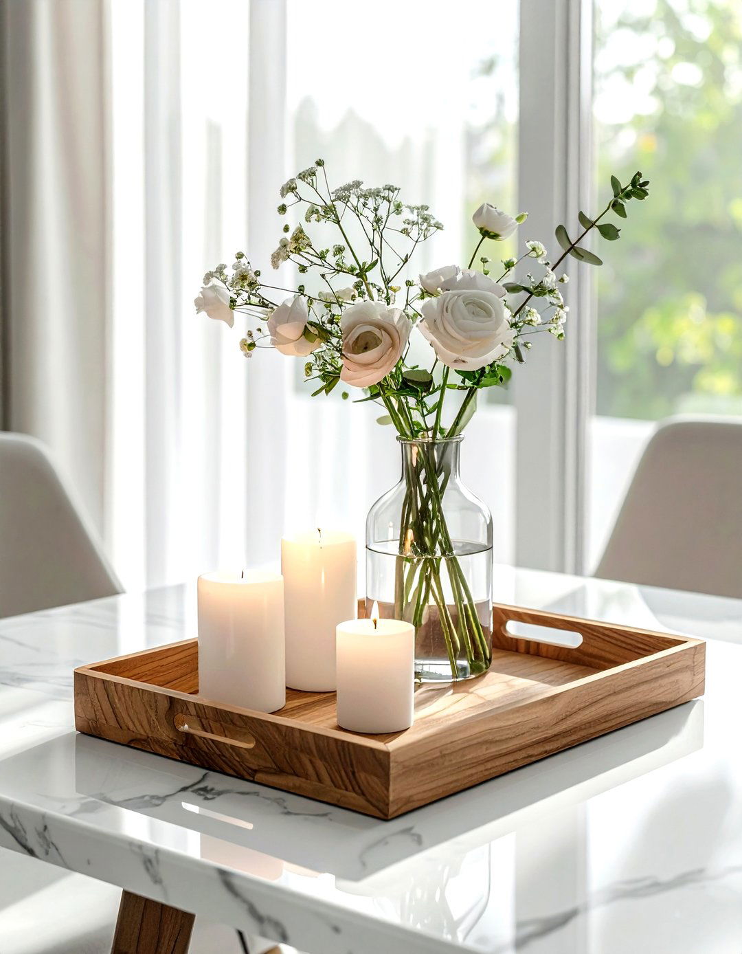 Dining Table Centerpiece Tray - 30 dining room organization hacks