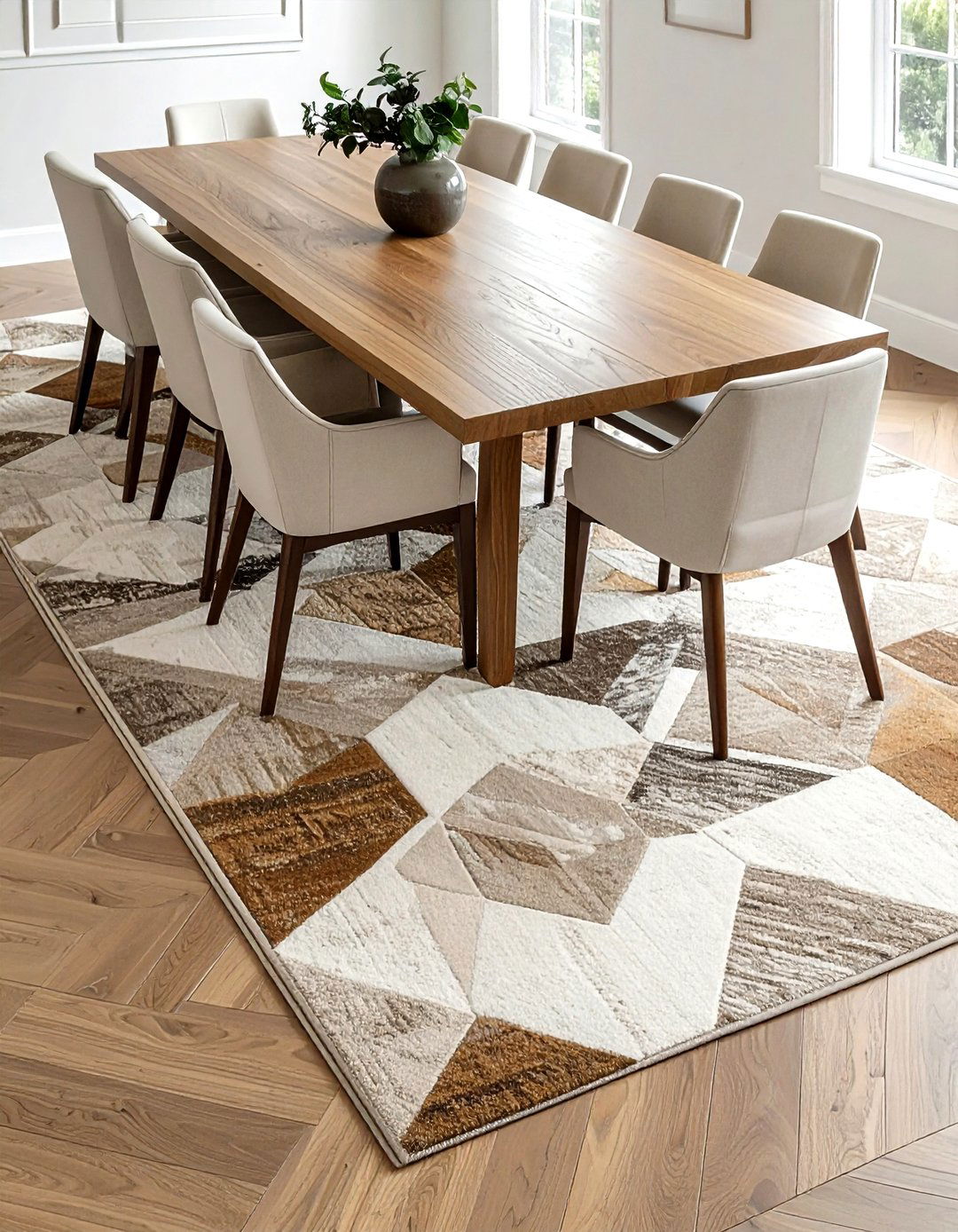 Dining room area rug - 30 dining room enhancement ideas