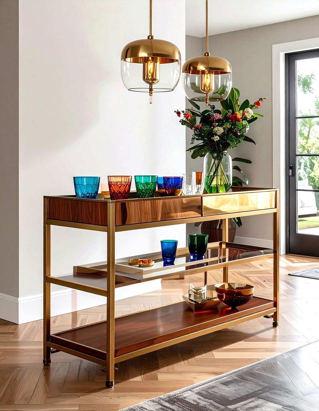 Dining room bar cart - 30 dining room finishing touches ideas