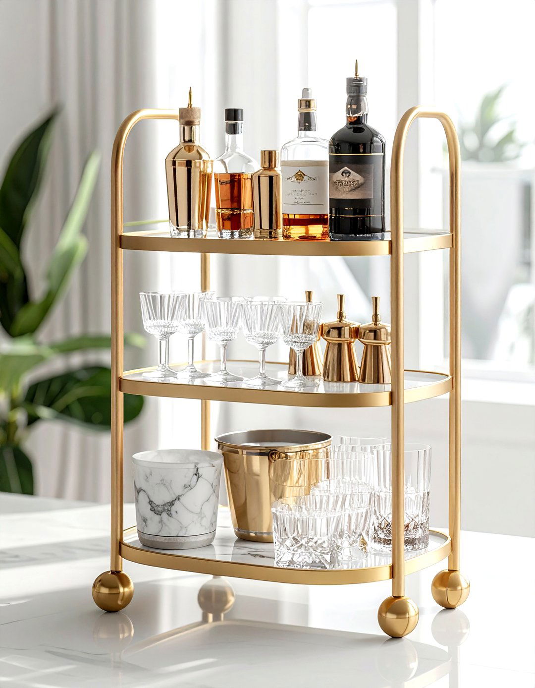 Dining room bar cart - 30 organized dining room ideas