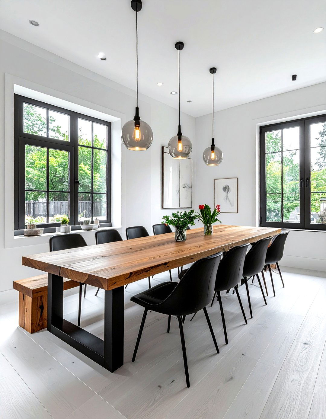 Dining room bench seating - 30 Fixer Upper dining room ideas