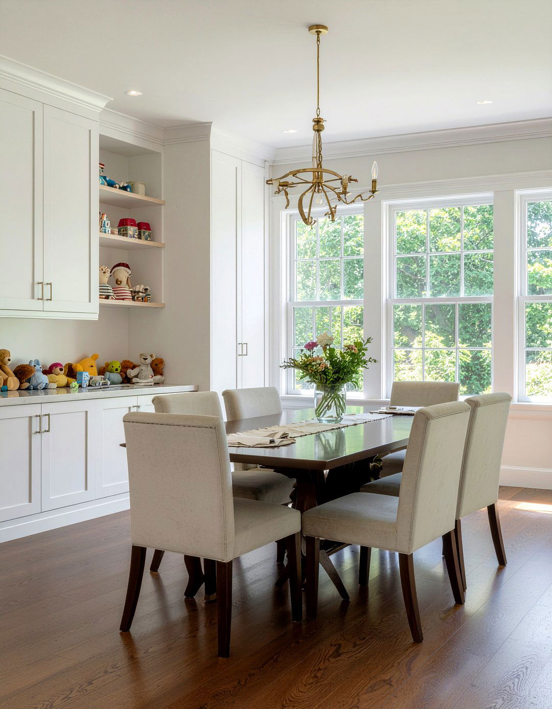 Dining room built in toy cabinets - 30 dining room playroom combo ideas