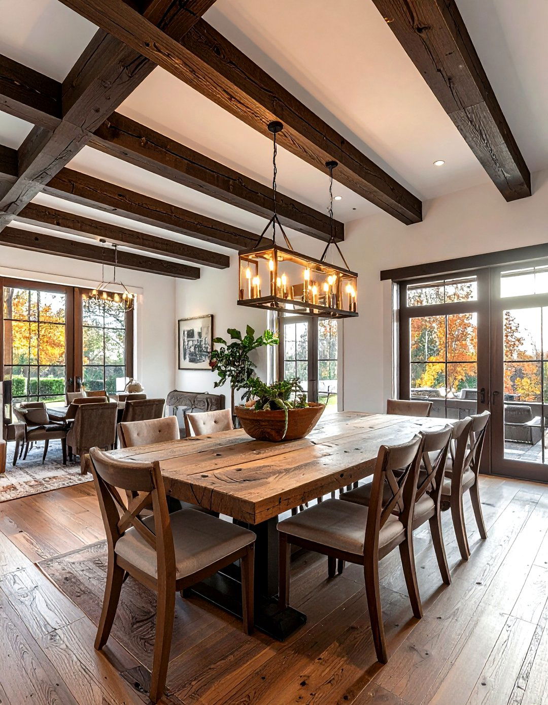 Dining room ceiling beams - 30 dining room finishing touches ideas