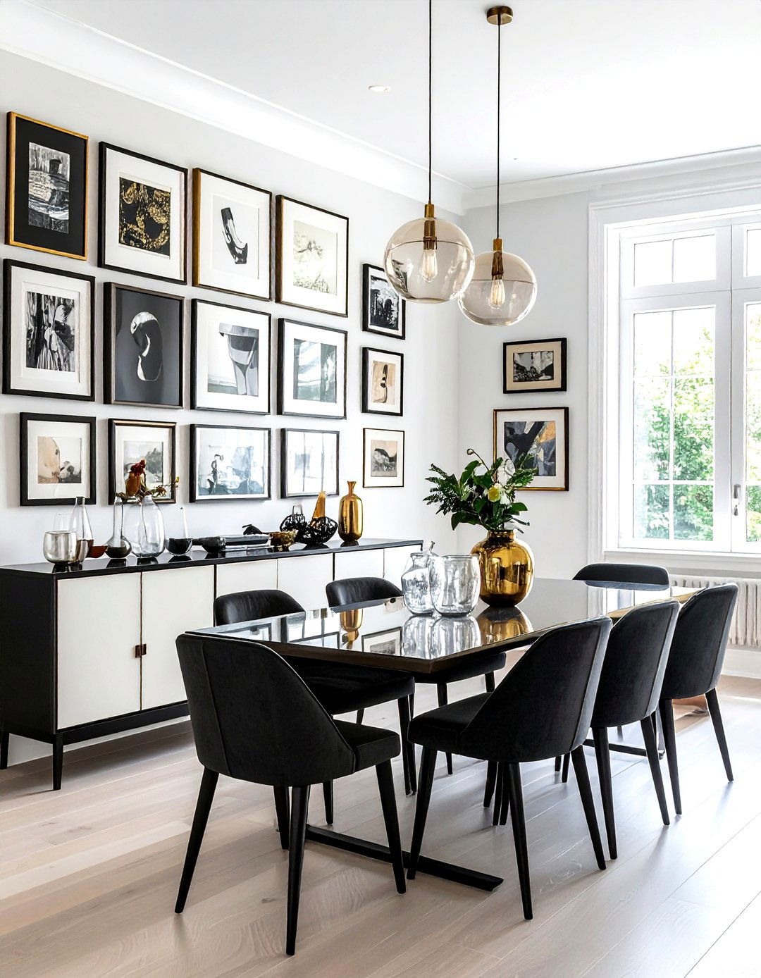 Dining room gallery wall - 30 weekend dining room project ideas