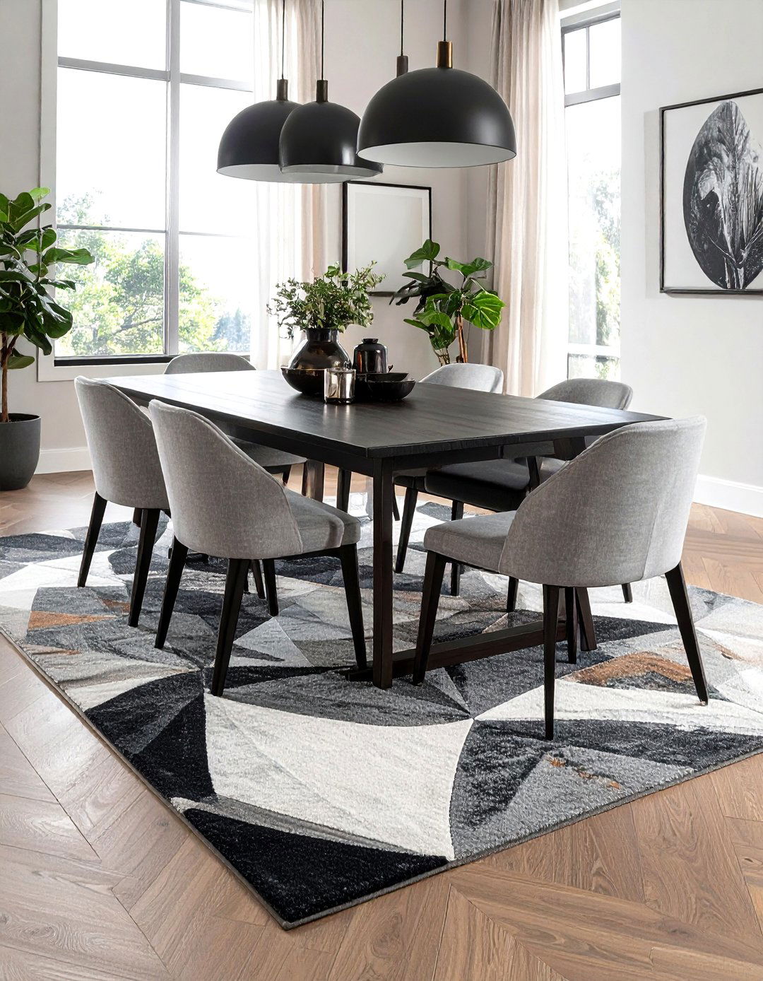 Dining room rug placement - 30 dining room family gathering ideas