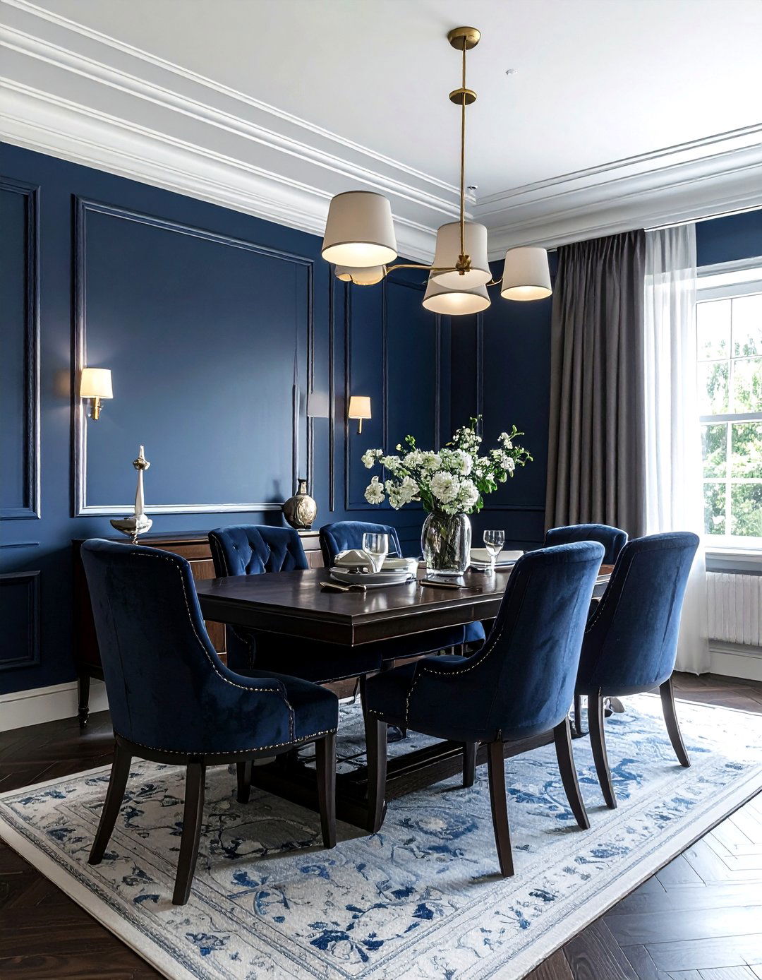 Dining room wall molding - 30 dining room enhancement ideas