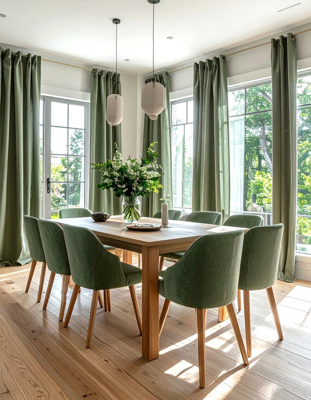 Dining room window curtains - 30 dining room finishing touches ideas