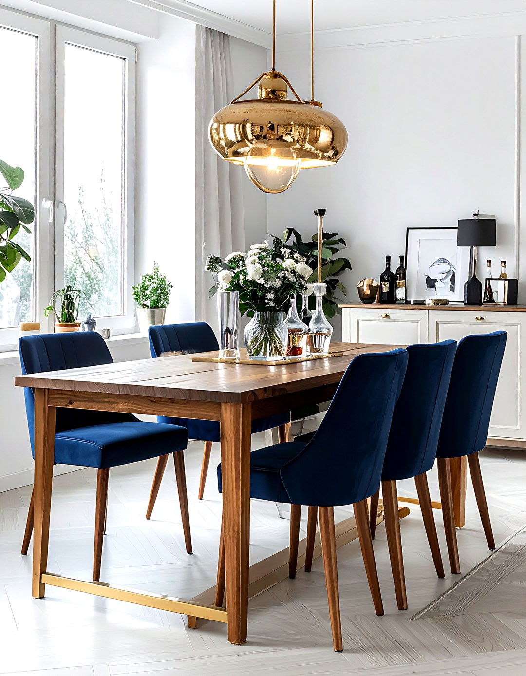 Dining room with bar cart - 30 dining room arrangement ideas