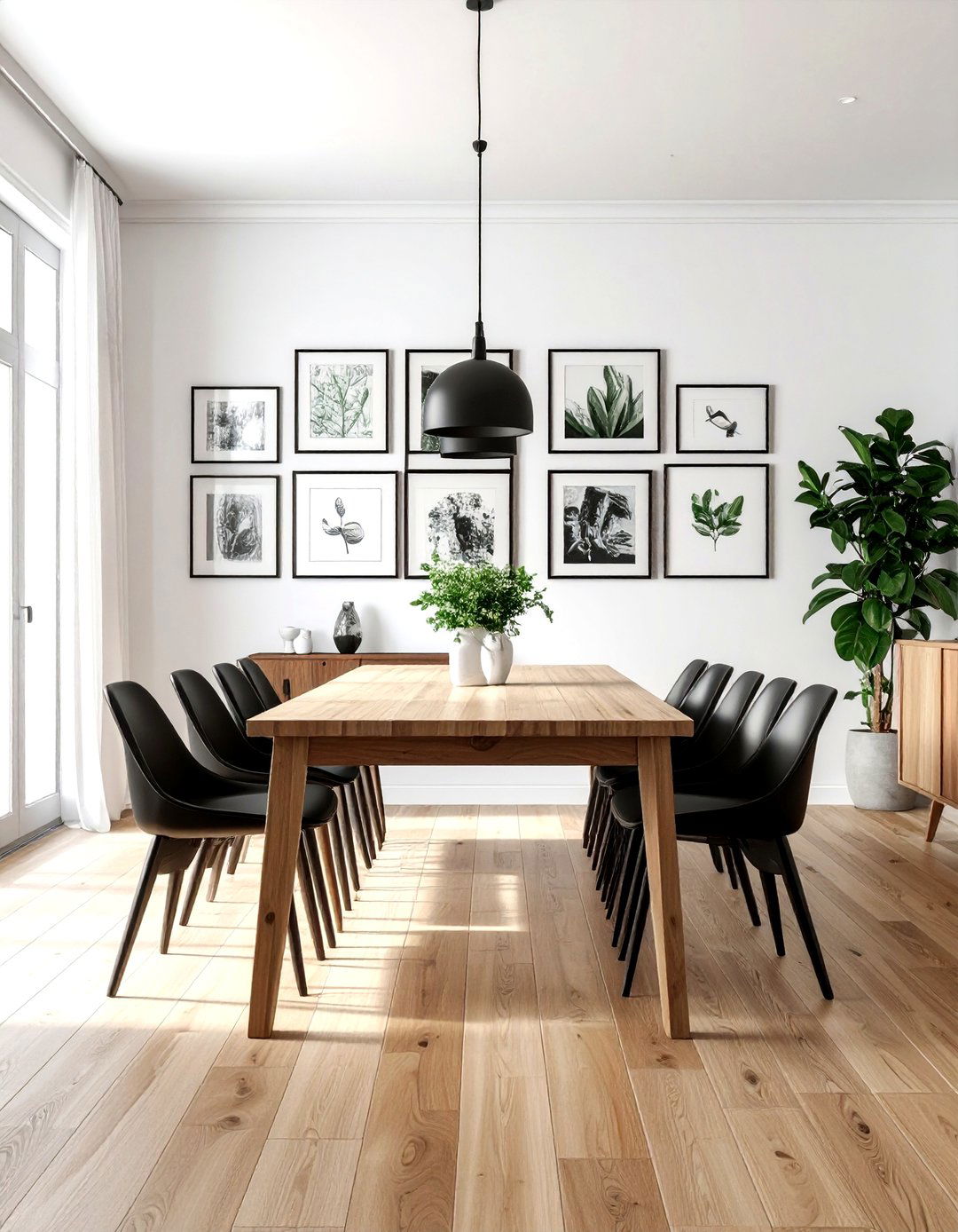 Dining room with gallery wall - 30 dining room arrangement ideas