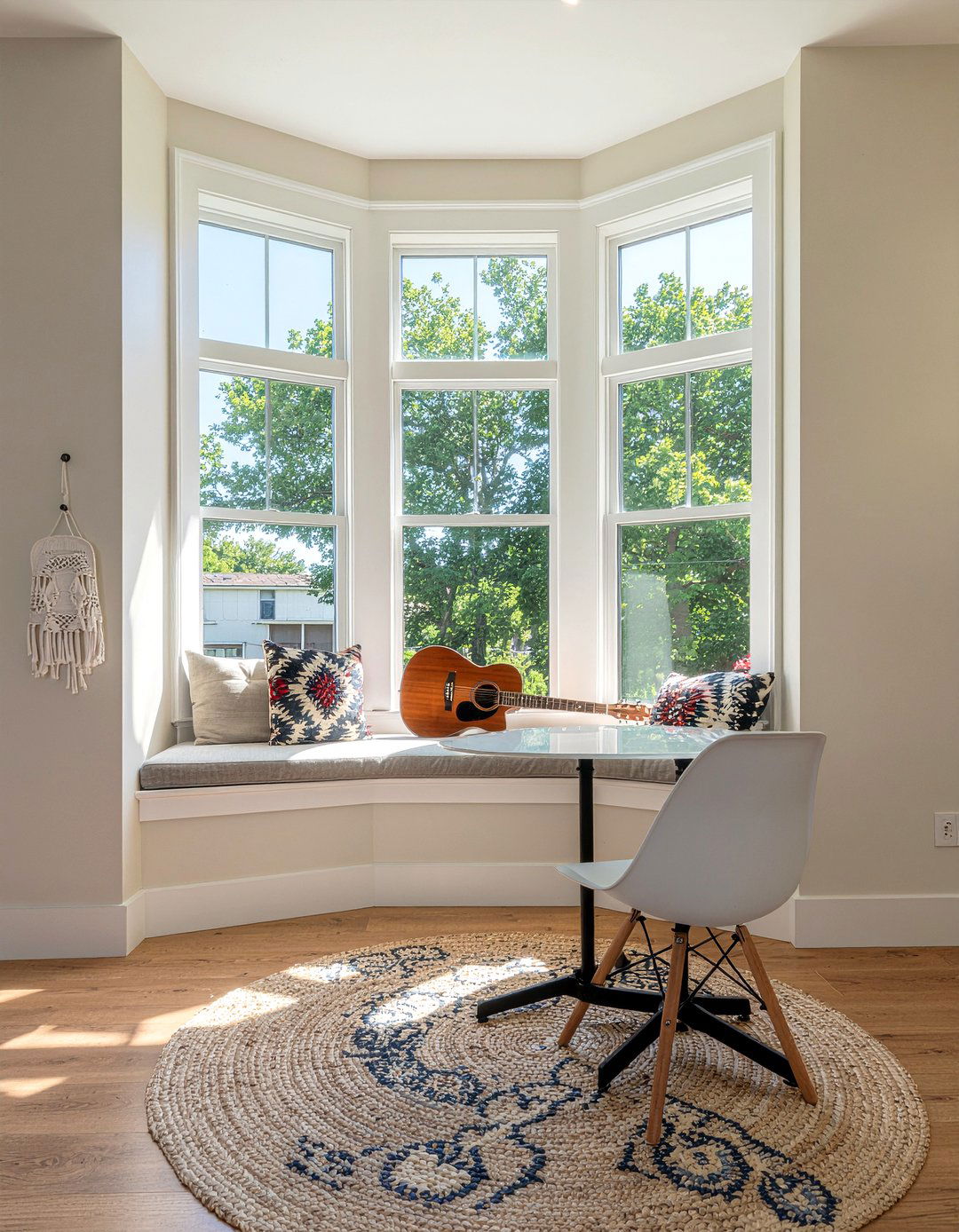 Dining room with window seat music area - 30 dining room music room combo ideas
