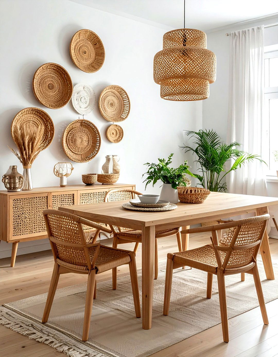 Dining room woven baskets - 30 dining room finishing touches ideas