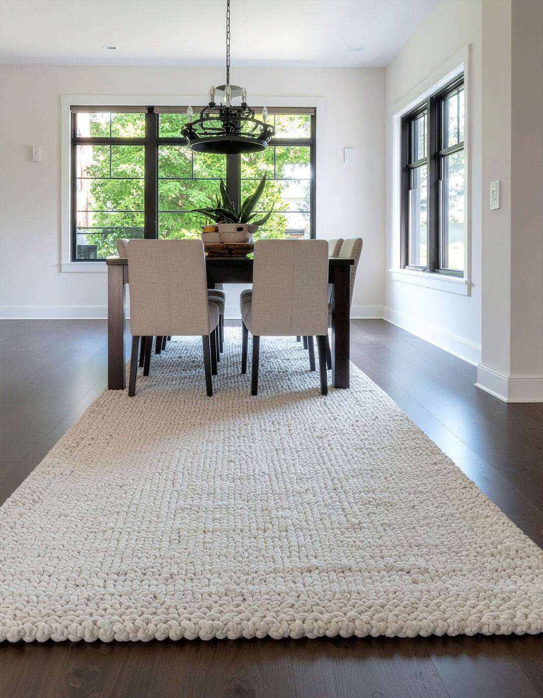 Dining table to rug ratio - 30 dining room proportion ideas