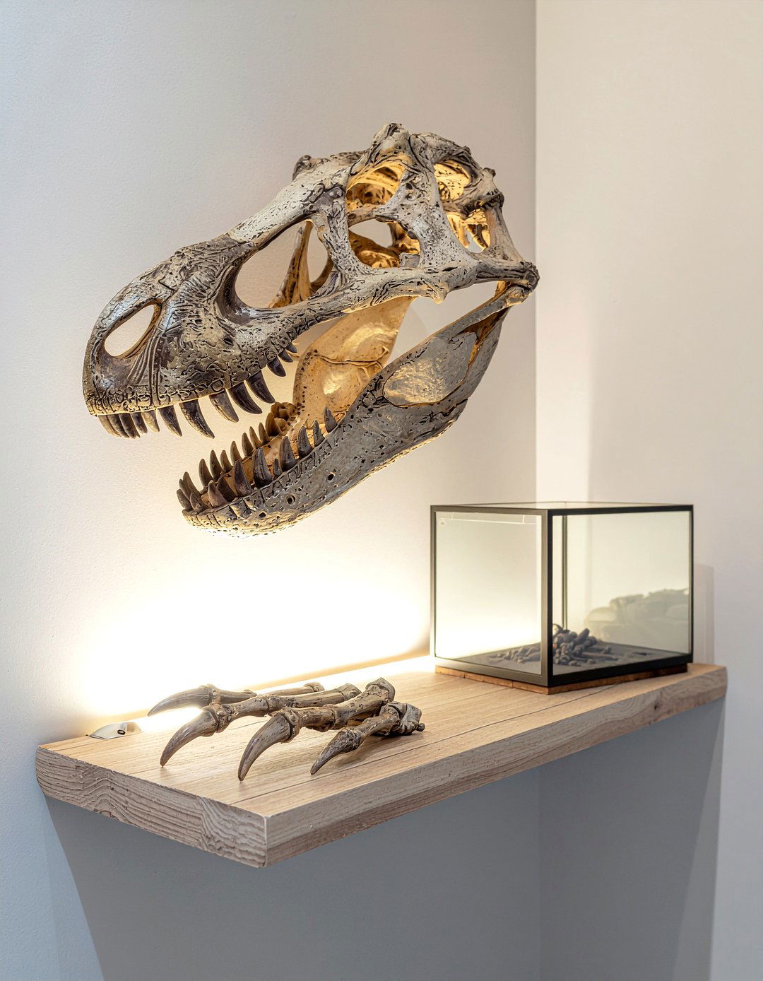 Dinosaur Bone Fossil Display - 30 dinosaur bedroom ideas